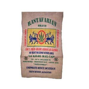 Rastafarian Novelty Burlap Bag